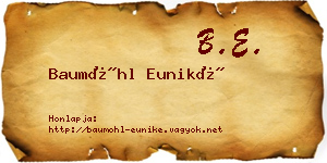 Baumöhl Euniké névjegykártya